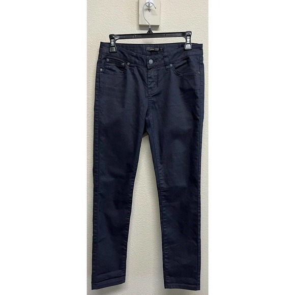 Prana Jett Coated Skinny Jeans Pants Women's Size 2 Mid Rise Waxed Jeans - Picture 7 of 10